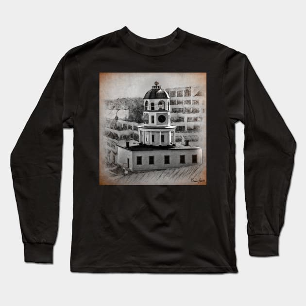 Halifax Town Clock Long Sleeve T-Shirt by kenmo